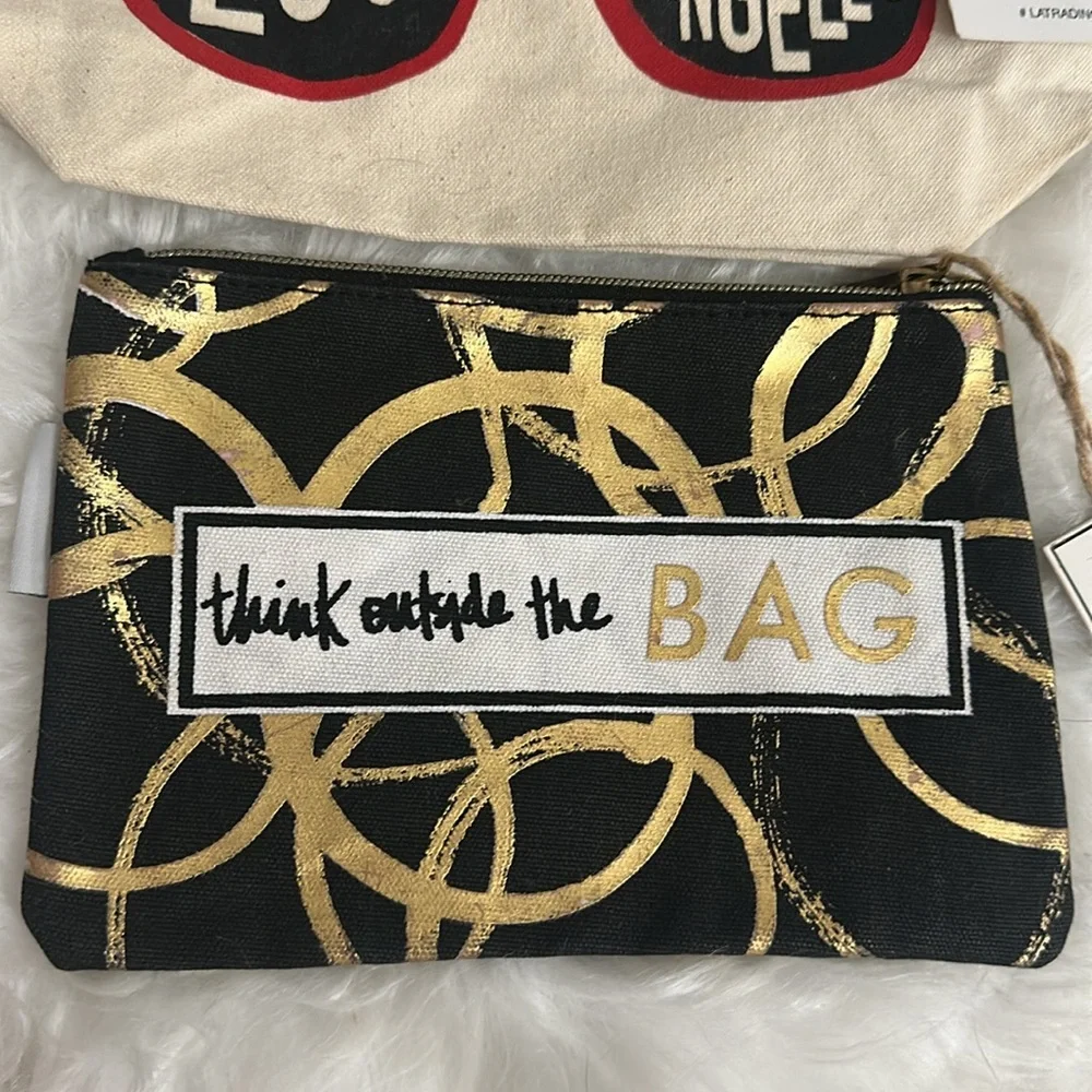 SLANT COLLECTIONS pencil/make-up case bag Molly‎ & Rex toiletry pouch NWT